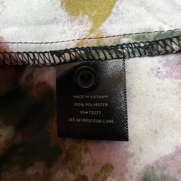 Simply Vera Vera Wang Floral Quarter Button Up Blouse Size XXL Bloomcore - Picture 7 of 9